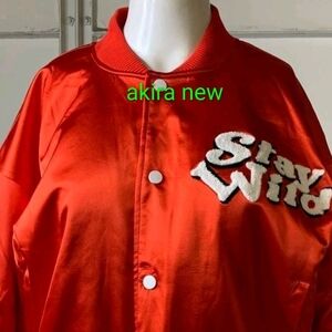 Red Satin Stay Wild Jacket